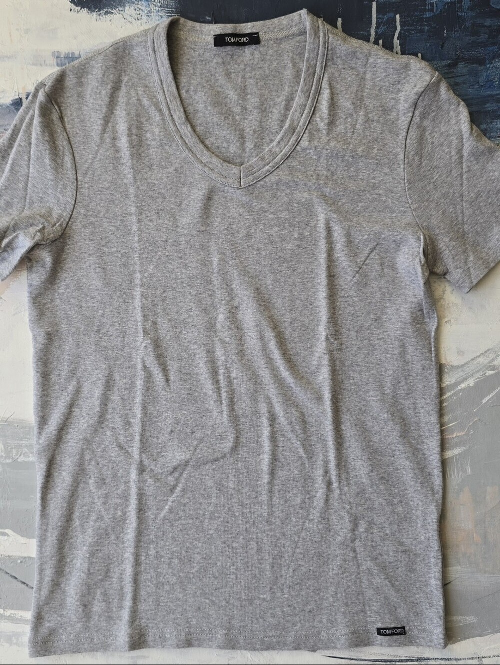 NWOT Tom Ford Cotton V-Neck T-Shirt - Size XS - Color Grey - Never Worn